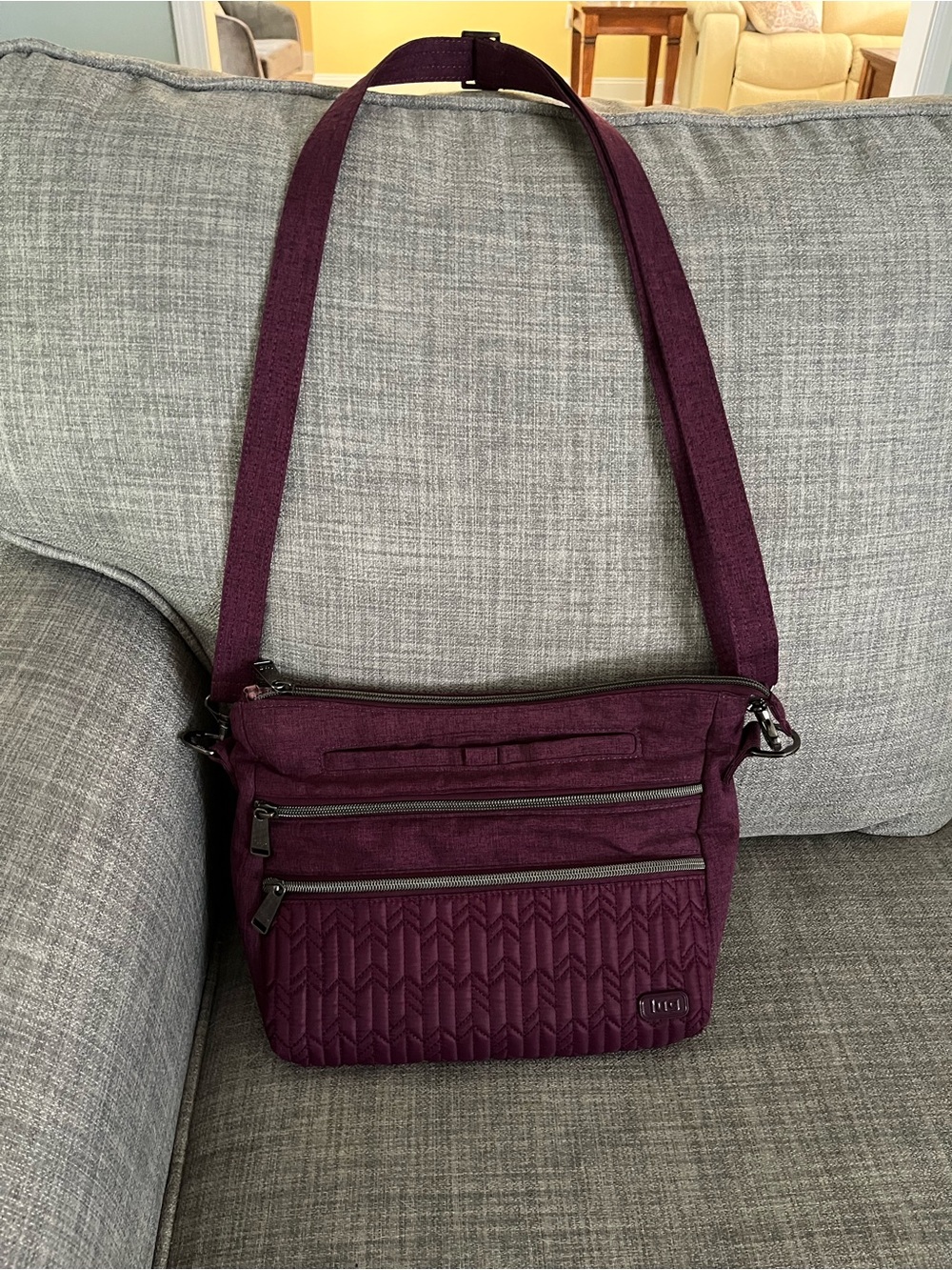 Lug Slider Crossbody Bag in Berry Purple - Good Condition - Picture 2 of 9